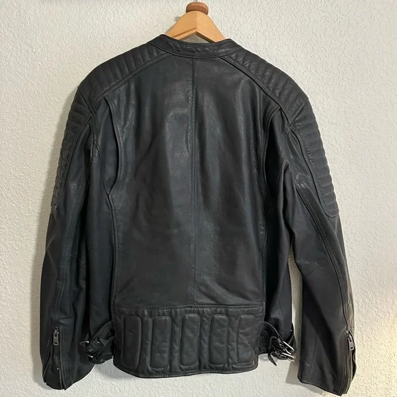 Leather Moto Jacket Wilson’s Vintage Line L - Picture 4 of 9